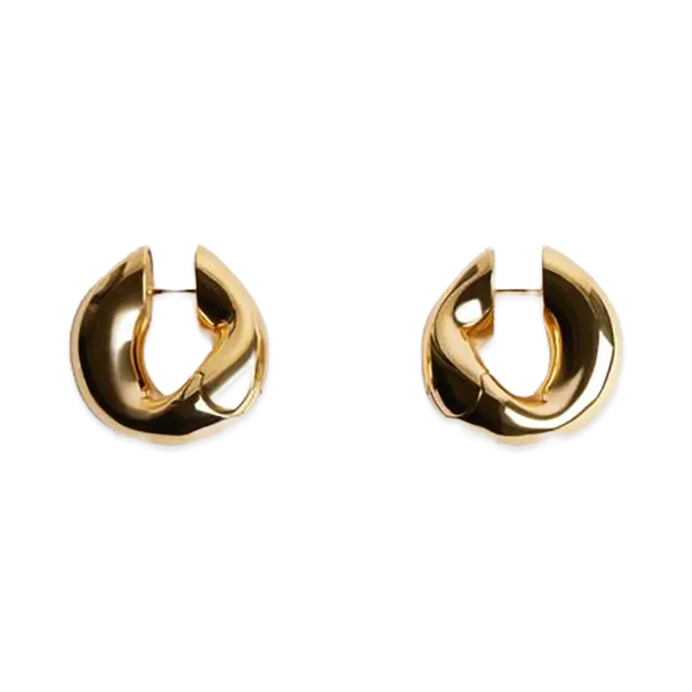 BALENCIAGA Women's Eisa XS Earrings "Shiny Gold"