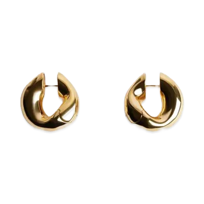 BALENCIAGA Women's Eisa XS Earrings "Shiny Gold"
