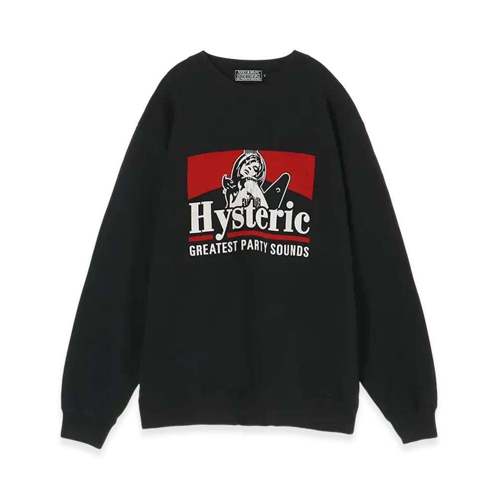 HYSTERIC GLAMOUR Greatest Party Sounds Sweatshirt "Black"