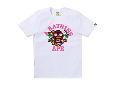 A BATHING APE Women's Lisa College Summer Tee "White"