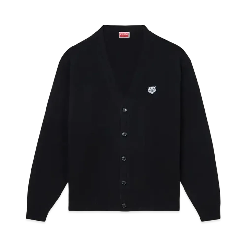 KENZO 'Happy Tiger' Embroidery Cardigan "Black"