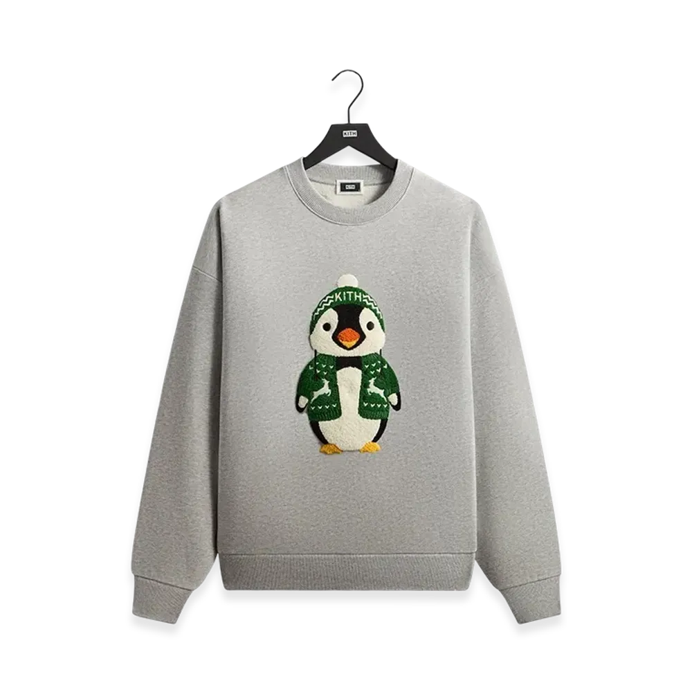 Kithmas Penguin Nelson Crewneck "Medium Heather Grey"