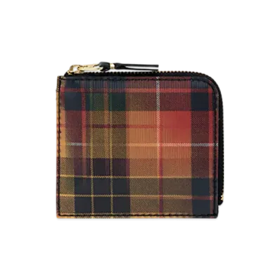 COMME des GARCONS Wallet Lenticular Tartan A "Red/Yellow"