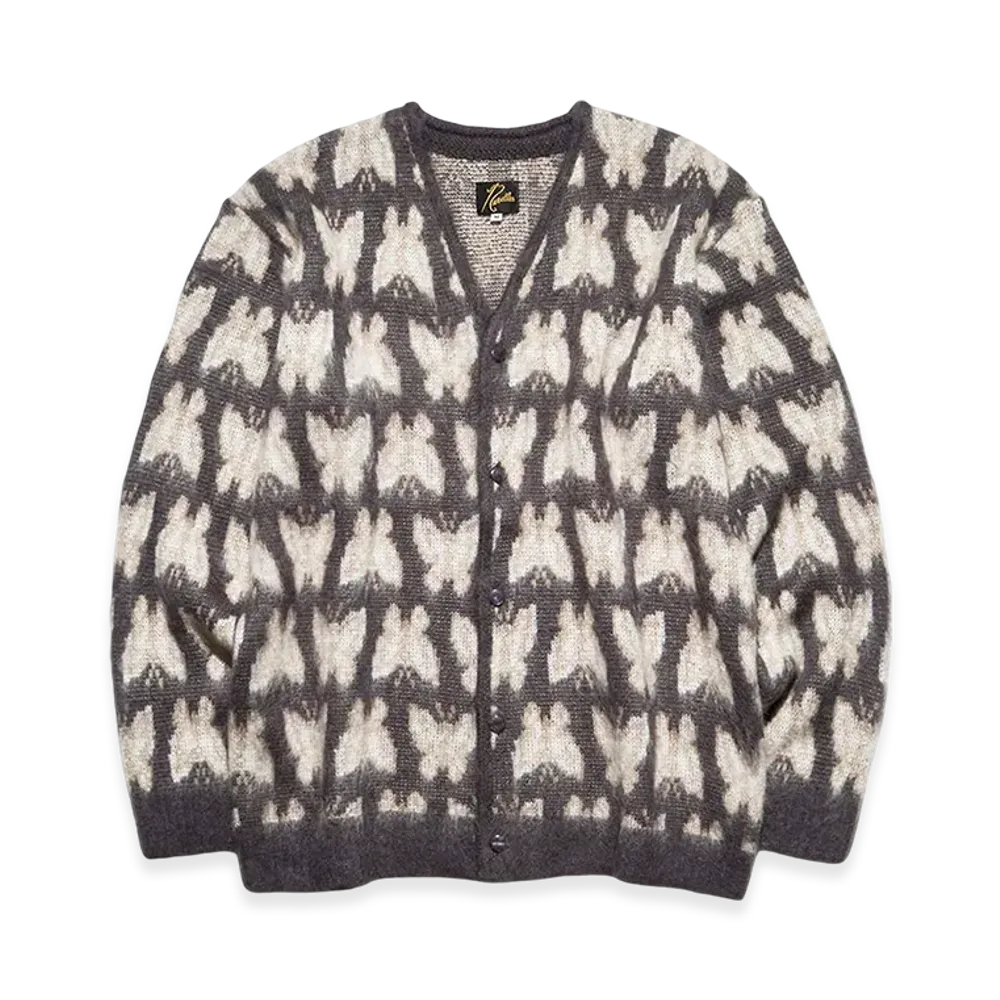 NEEDLES x studios Mohair Cardigan Many Papillon "Grey"