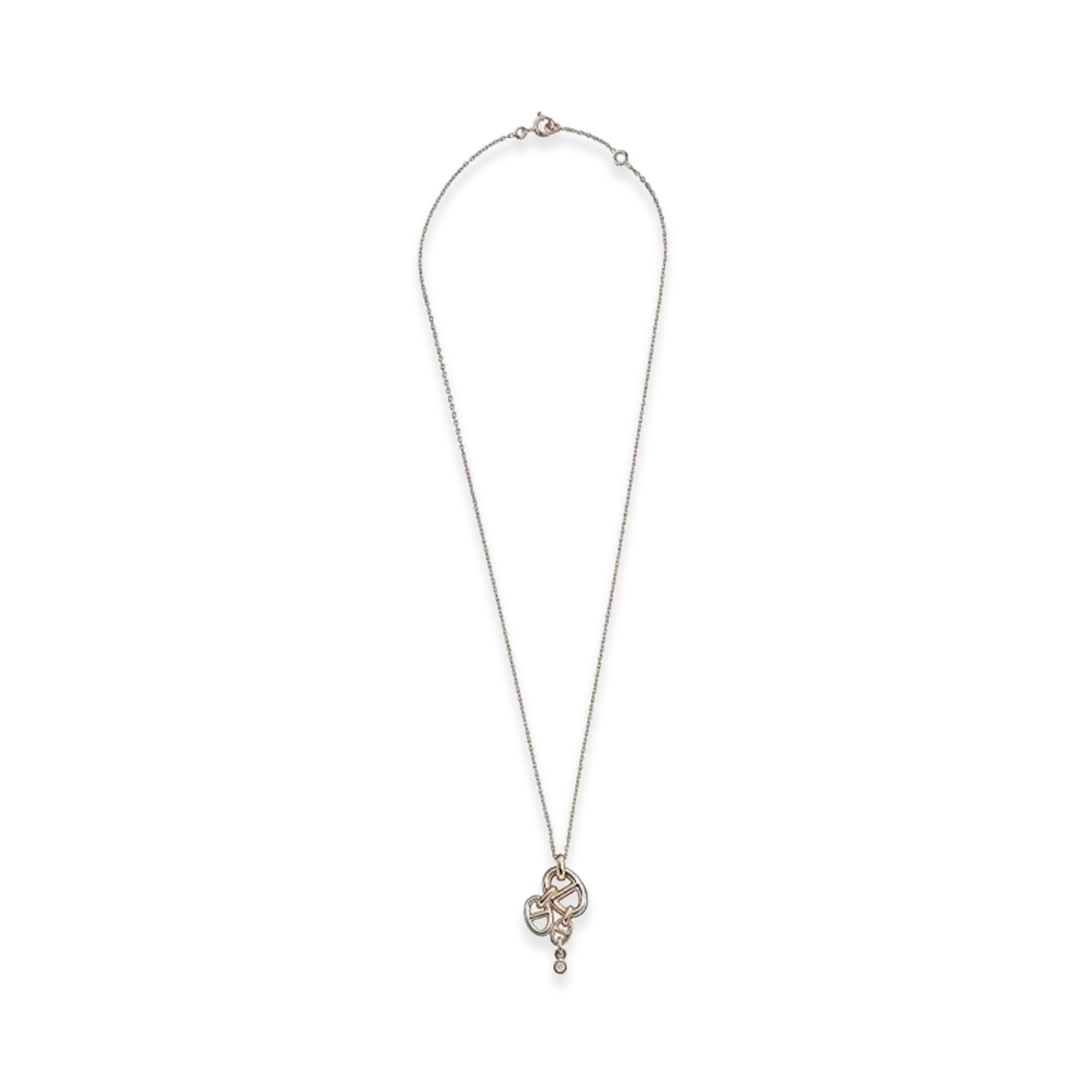 Hermes Chaine D'ancre Enchainee Pendant MM "Pink Gold/1 Diamond"