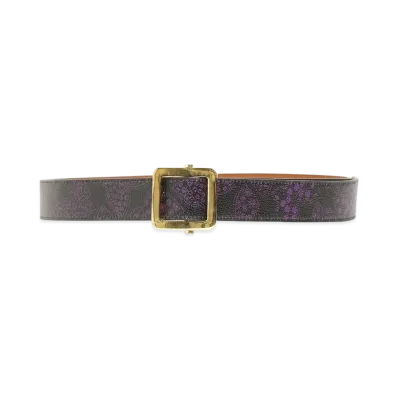 Needles SQUARE BUCKLE BELT - PAPILLON PVC "Black"