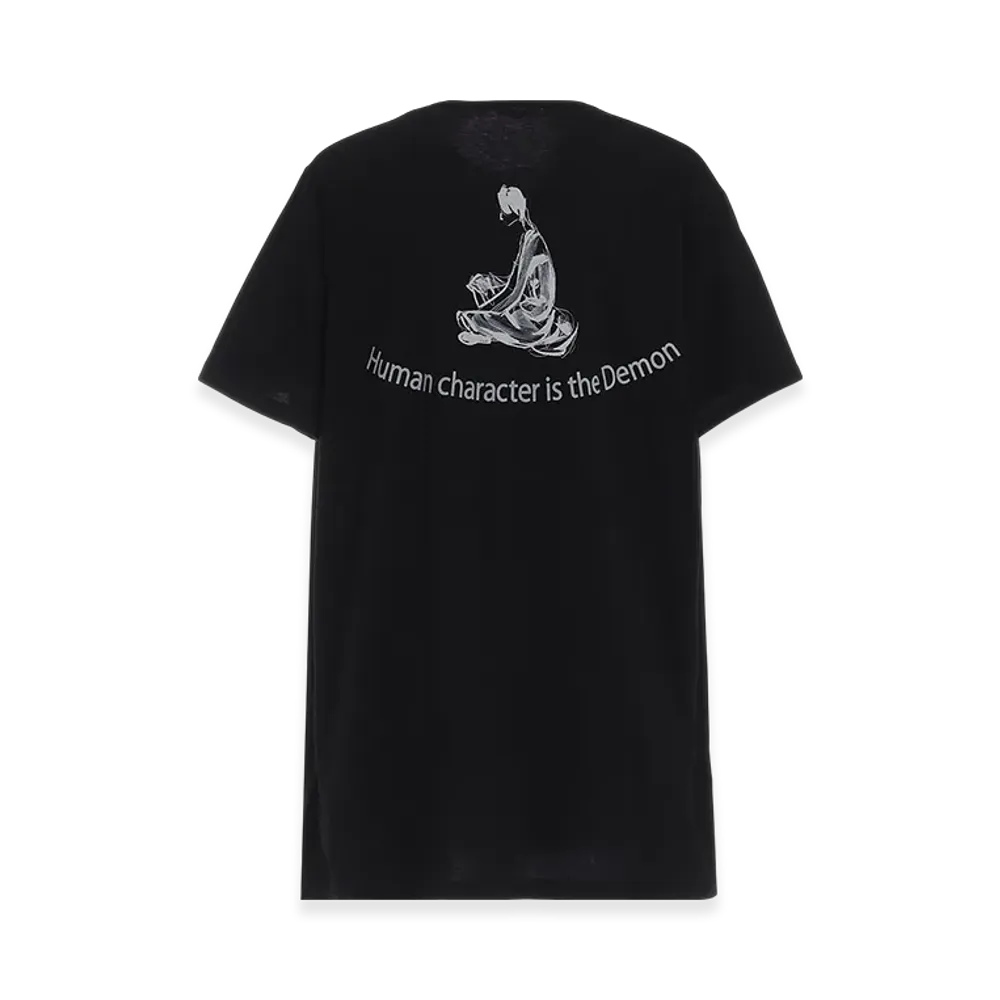 Yohji Yamamoto POUR HOMME Single Jersey Print Half Sleeve E "Black"