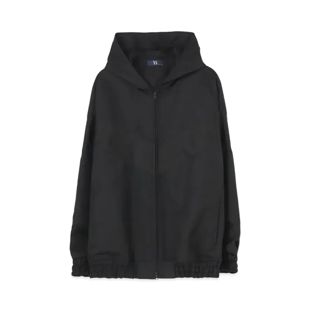 Yohji Yamamoto Y's WOOL HARD SERGE HOODIE BLOUSON "Black"