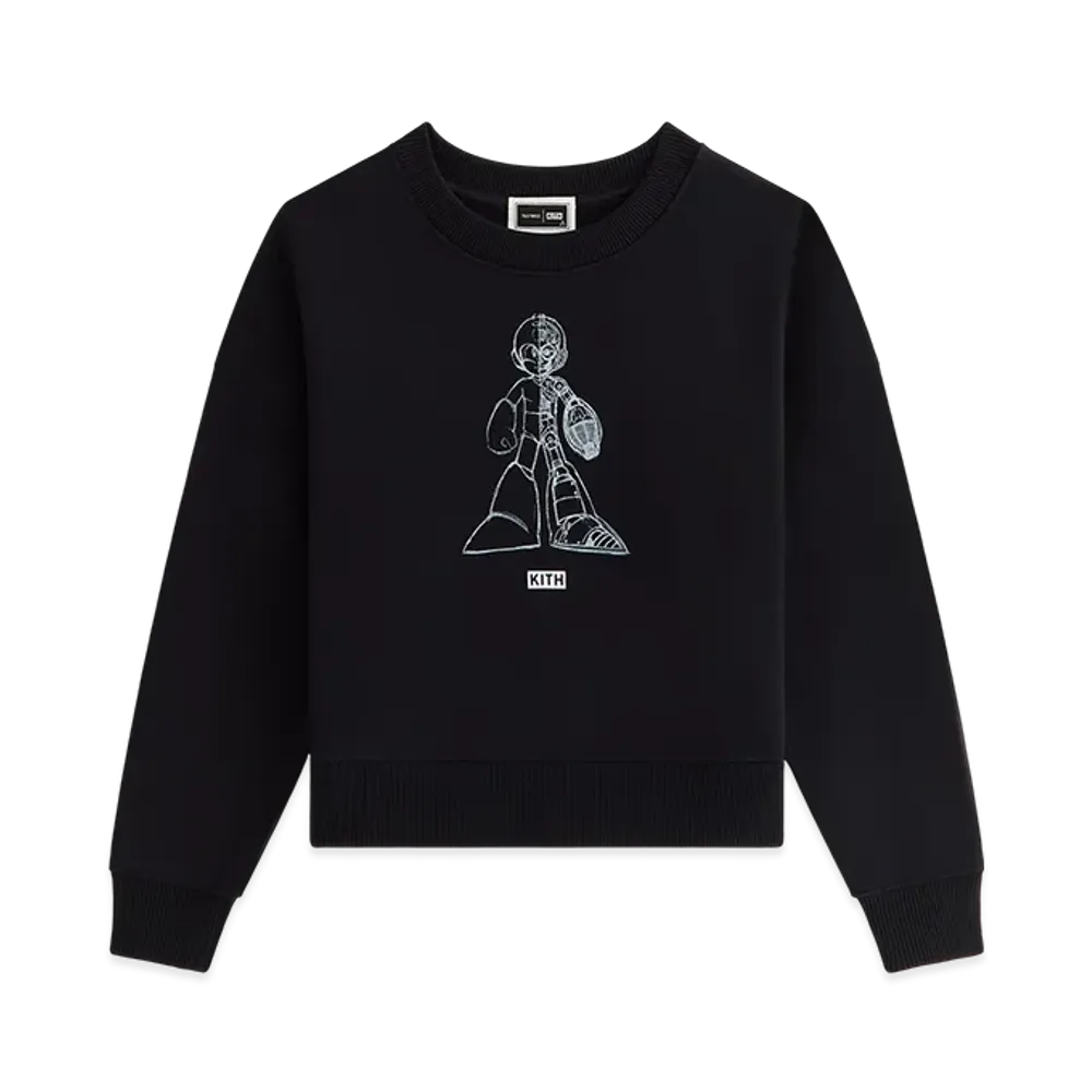 Kith x Capcom Kids Megaman Sketch Nelson Crewneck "Black"