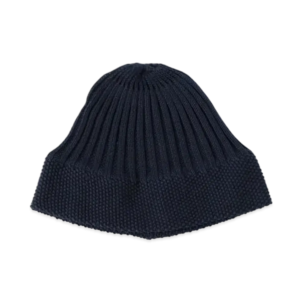 BEAMS Cotton Ribbed Watch Cap "Navy"