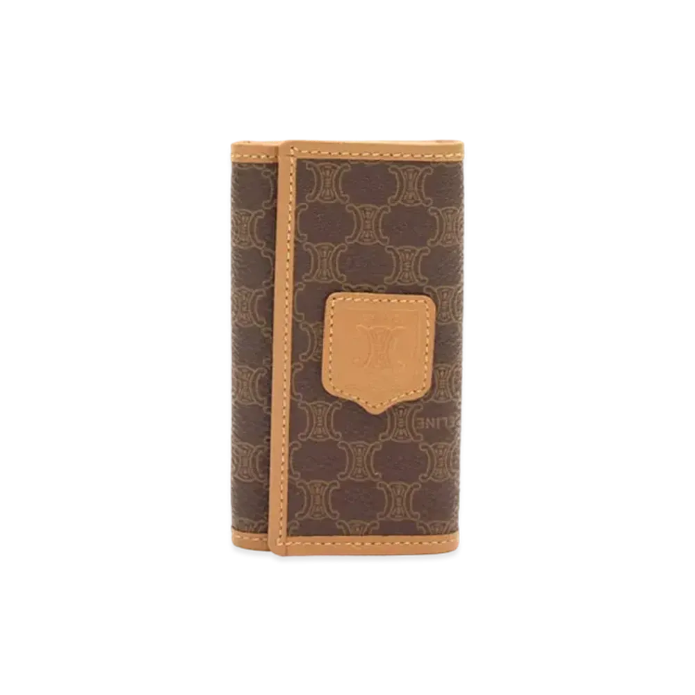CELINE Macadam Key Case "Brown"