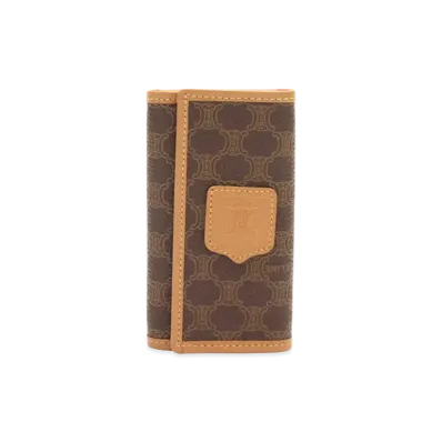 CELINE Macadam Key Case "Brown"