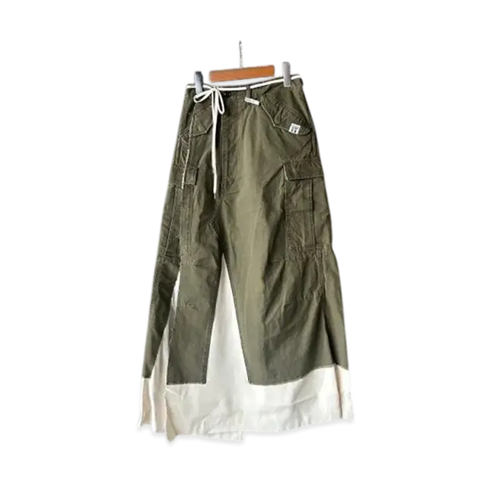 Maison MIHARA YASUHIRO Pants Combined Skirt "Khaki"