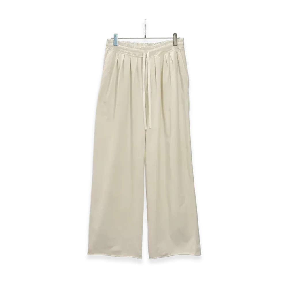ANCELLM Drape Wide Easy Cut Slacks "White"