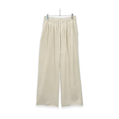 ANCELLM Drape Wide Easy Cut Slacks "White"