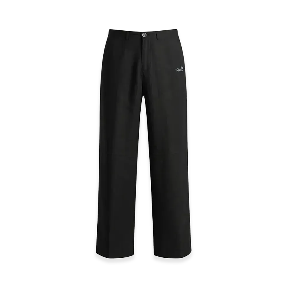 FEELS. Linen Straight Slacks "Black"