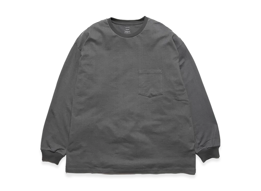 Graphpaper L/S Oversized Pocket Tee "Gray"