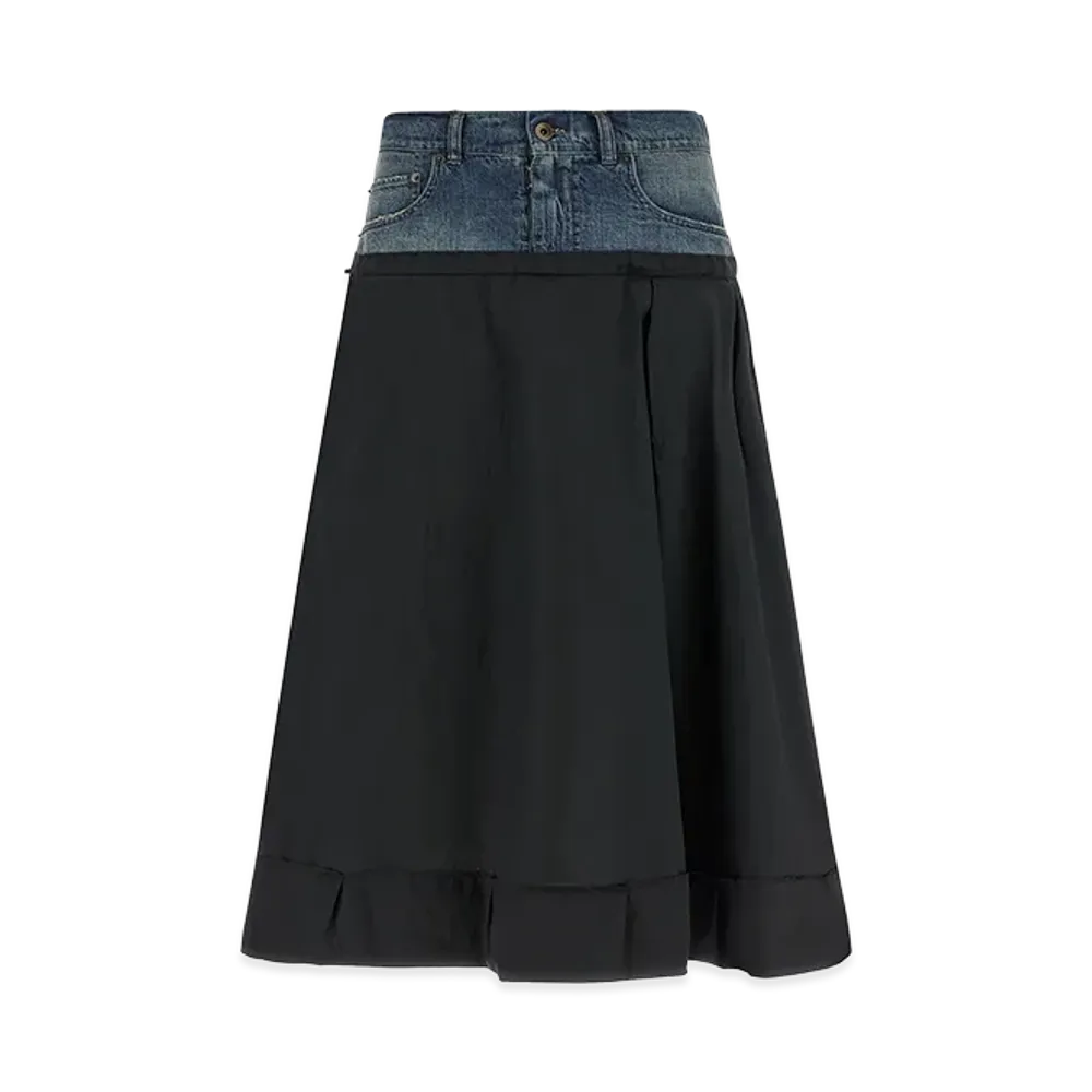 Maison Margiela Women's Denim Insert Skirt "Black"