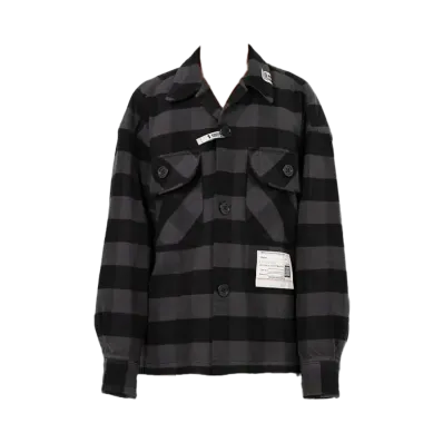 Maison MIHARA YASUHIRO Amateur Sewn Like Check Shirt "Grey"