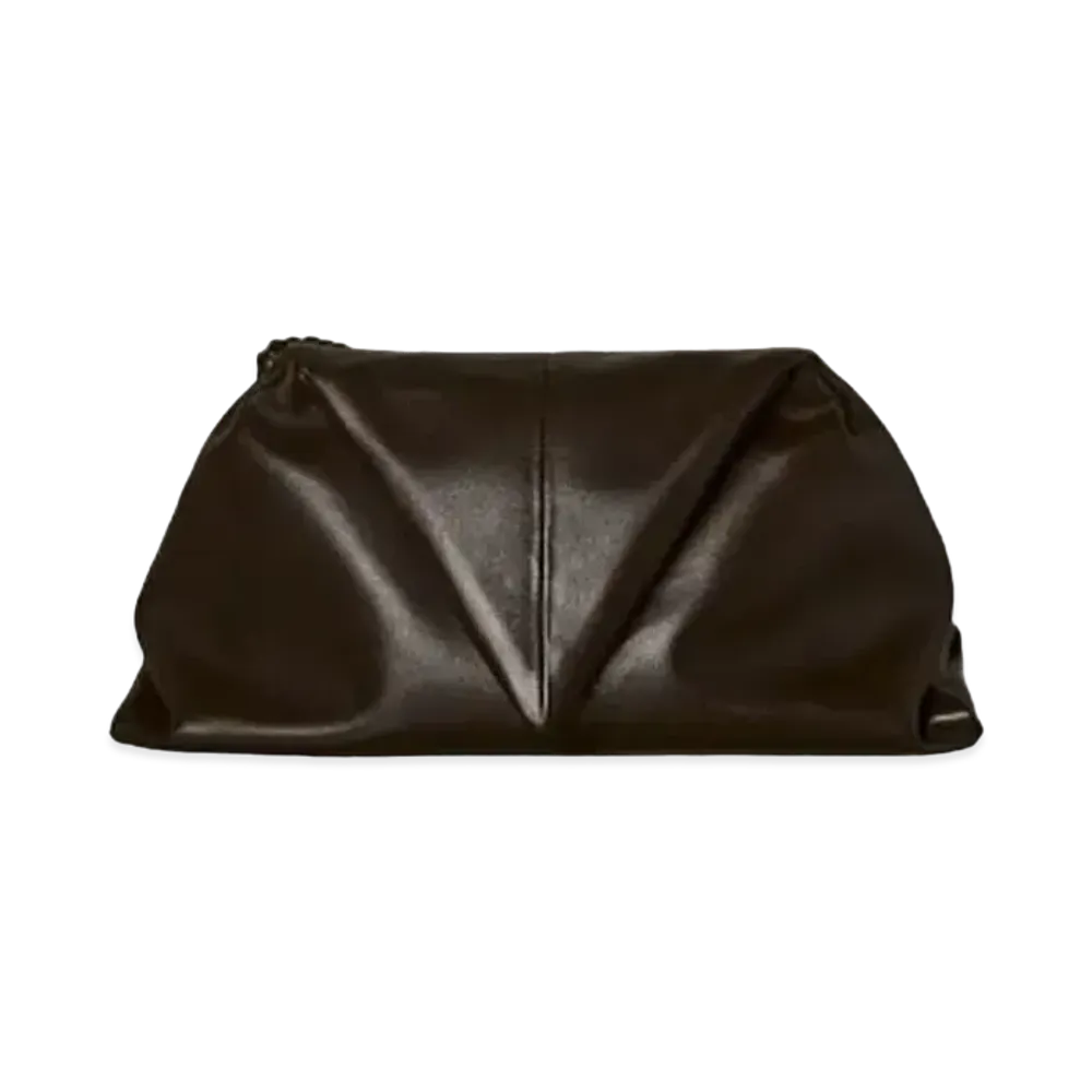 Bottega Veneta Clutch Bag Leather "Dark Brown"