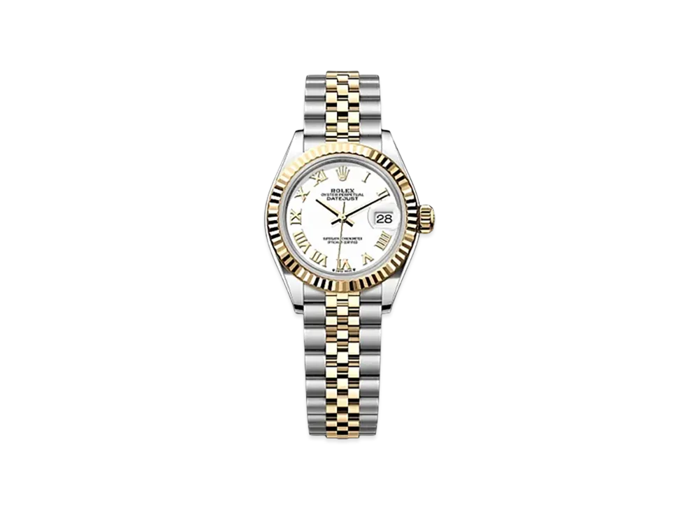 ROLEX Lady-Datejust 28mm Oystersteel & Yellow Gold 279173 "White"