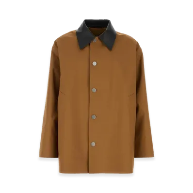 Jil Sander Caramel Cotton Trench Coat "Camel"