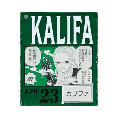 BANDAI "Ichiban Kuji" -ONE PIECE BASE SHOP Lottery 366DAYS OF BIRTHDAYS- Birth Month January-March Me Colors Acrylic Block Charm Prize 4/23 Kalifa