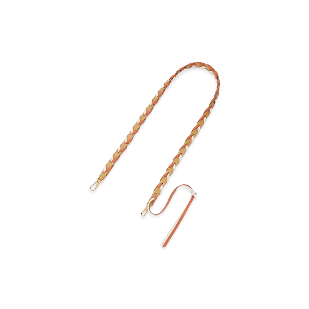LOEWE Braided Strap "Soft White/Maple Orange"