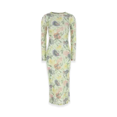 LOEWE Women's Printed Silk Blend Dress "Multicolor"