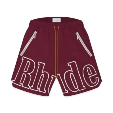 RHUDE RH Logo Shorts "Maroon"