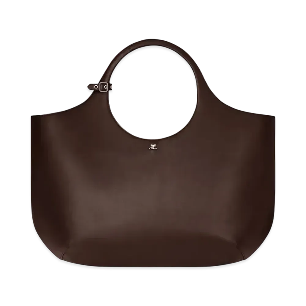 Courreges Maxi Holy Leather Bag "Chocolate"