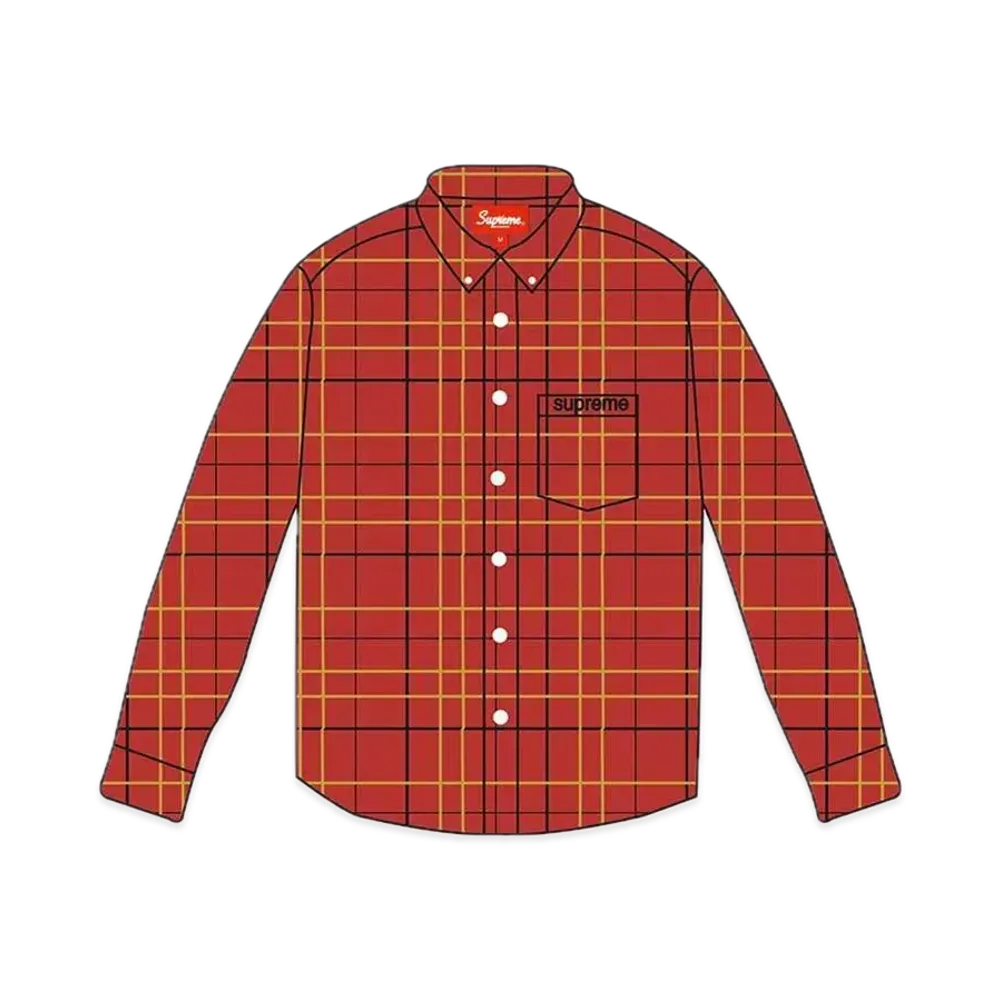 Supreme Spray Tartan Shirt "Red"
