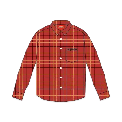 Supreme Spray Tartan Shirt "Red"