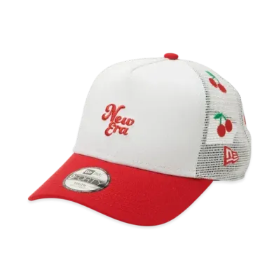 NEW ERA Kids Youth 9Forty A-Frame Tracker Mesh Embroidery Cherry "White/Scarlet"