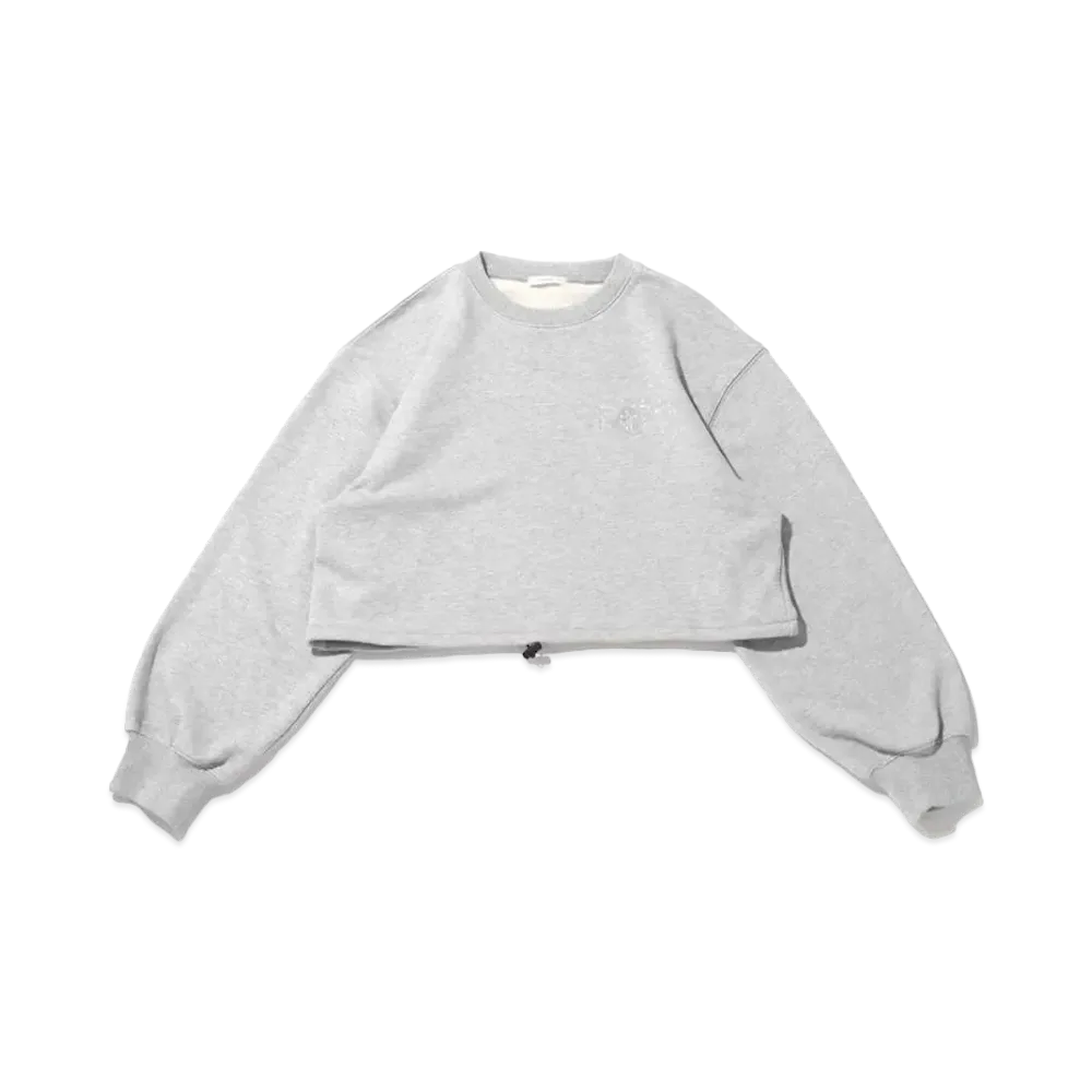 atmos pink Rhinestone Short Sweat Tops "Gray"