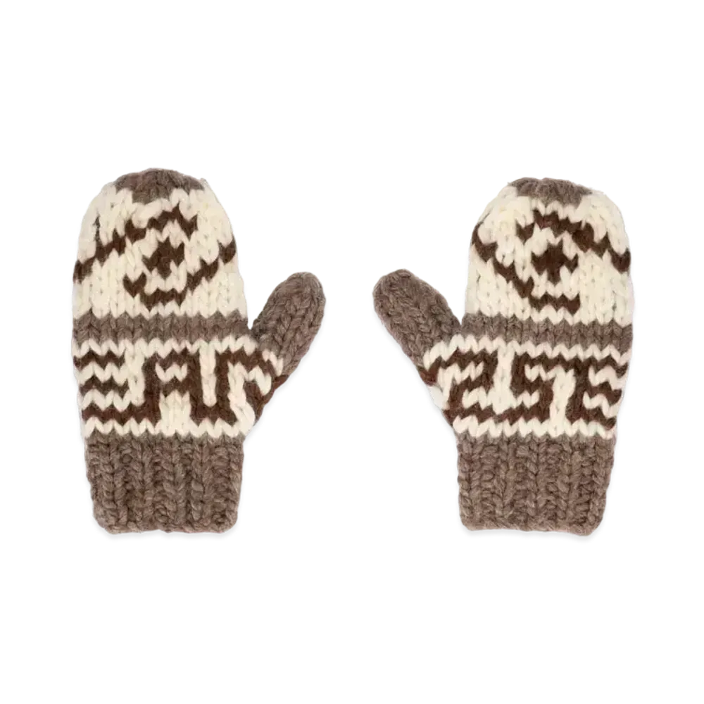 WIND AND SEA Cowichan Mittens "Beige"