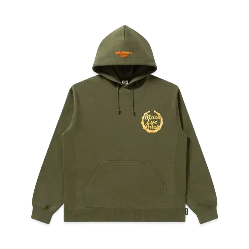 Blackeyepatch Bamboo Hoop Hoodie "Olive"