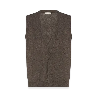 The Row Holman Cashmere Vest "Dark Sand"