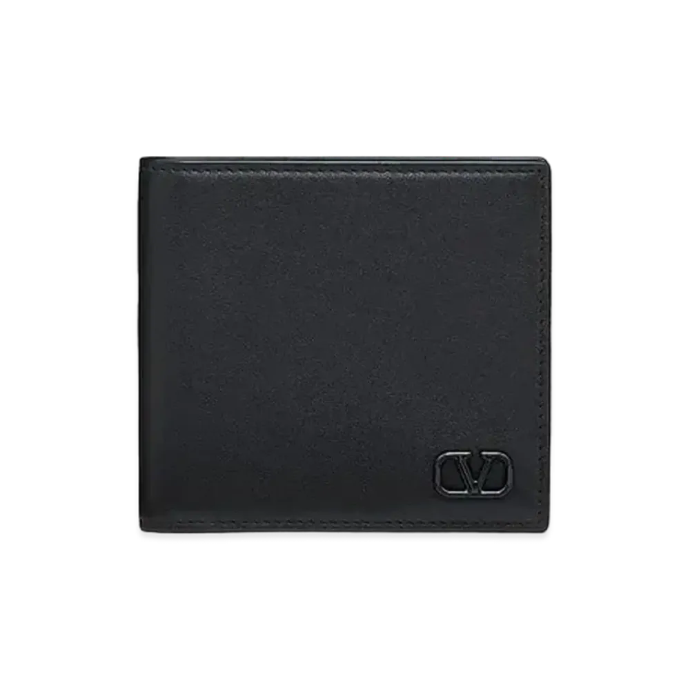 Valentino V Logo Signature Wallet "Black"
