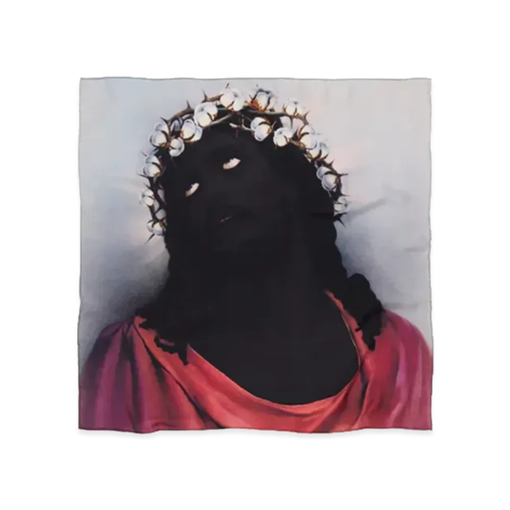 DENIM TEARS Black Jesus Silk Bandana "Multi"
