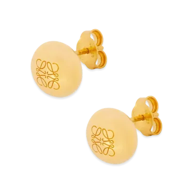 LOEWE Anagram Pebble Stud Earrings "Gold"