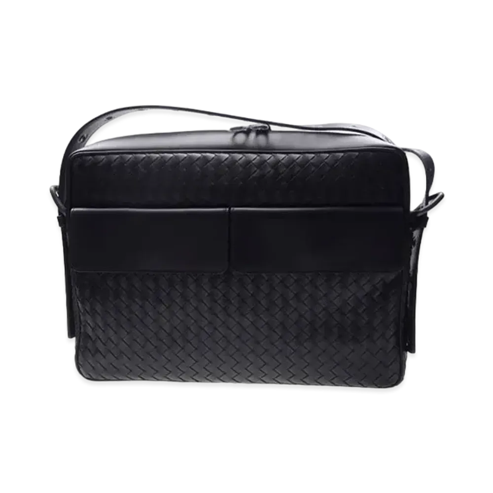 Bottega Veneta Lambskin Shoulder Bag "Black"