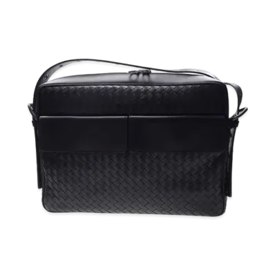 Bottega Veneta Lambskin Shoulder Bag "Black"
