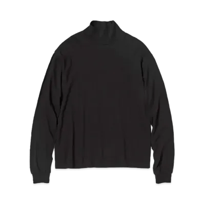 AURALEE Seamless Hi Neck L/S Tee "Black"