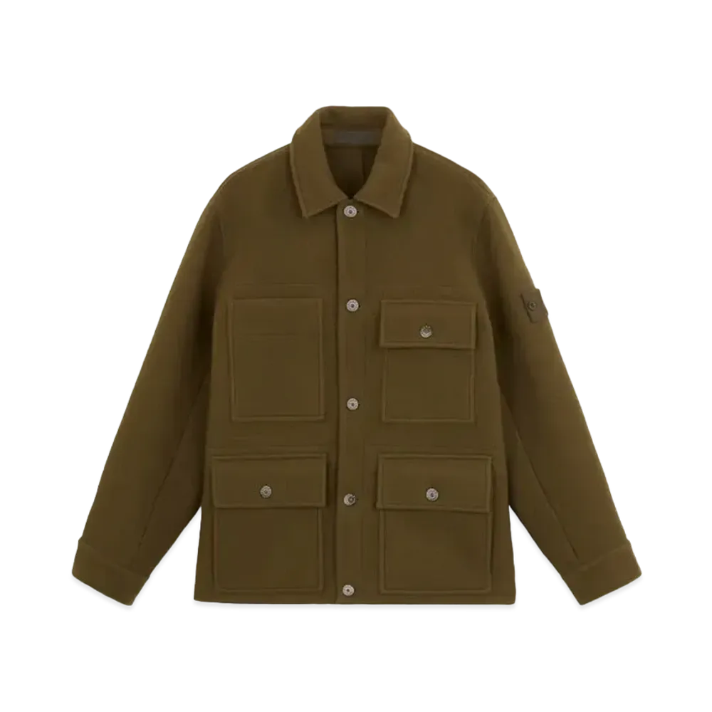Stone Island 455F5 Heavy Melton_Stone Island Ghost "Military Green"