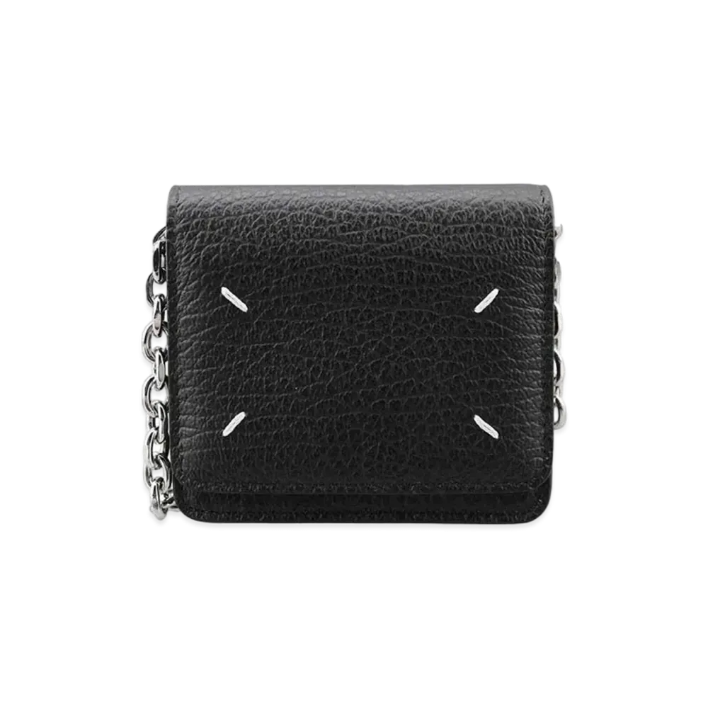 Maison Margiela Small Leather Chain Wallet "Black"