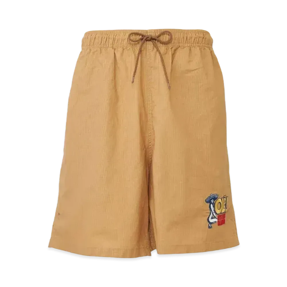 HYSTERIC GLAMOUR Hysteric OLE Embroidery Easy Wide Shorts "Beige"