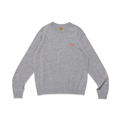 HUMAN MADE Heart Badge Knit Sweater "Gray"