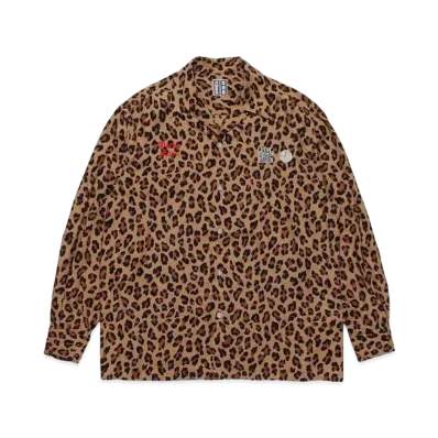 Black Eye Patch WACKO MARIA 50'S Shirt "Brown"