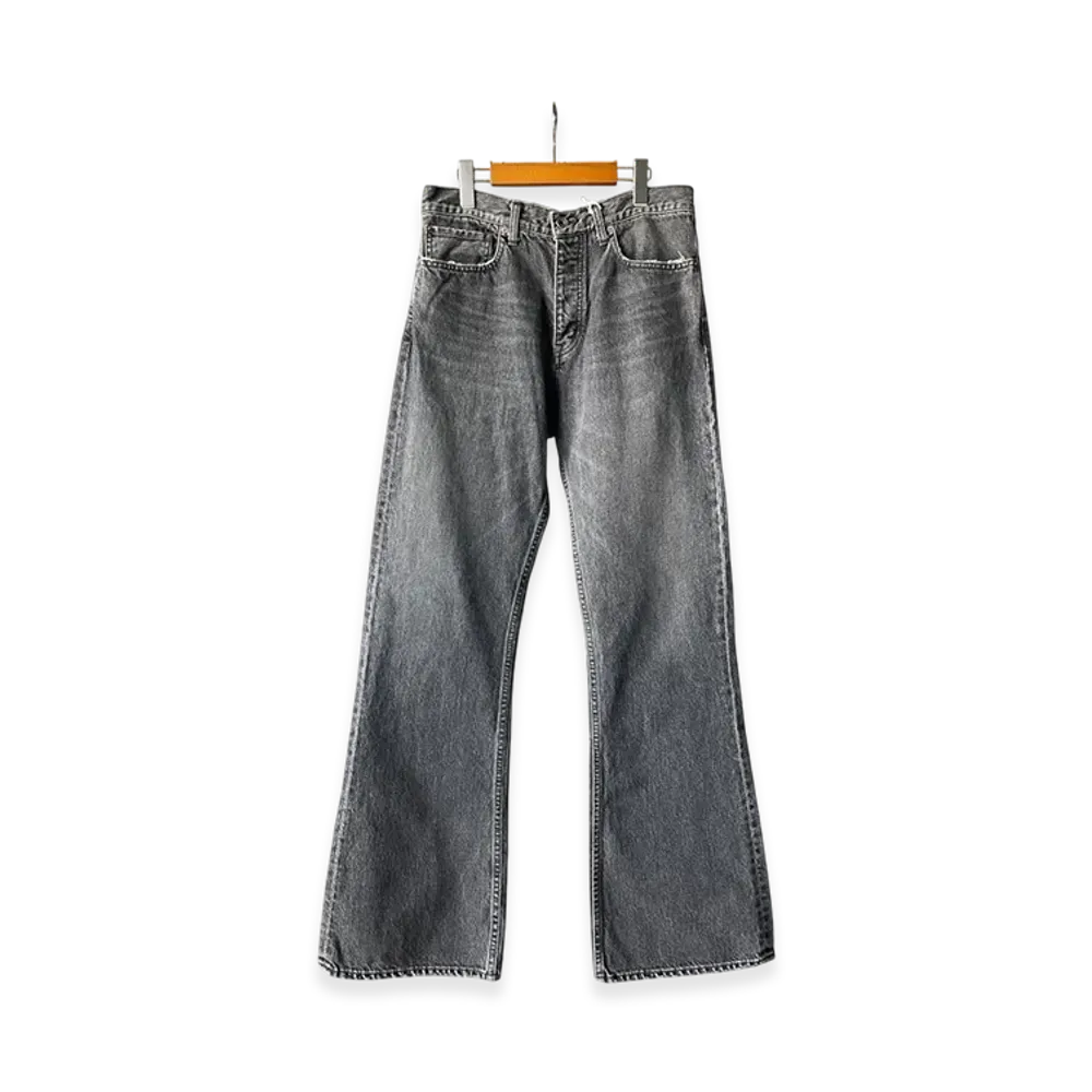 DAIRIKU Flare Vintage Denim Pants "Black"